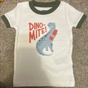 Old Navy White and Green Pajama Top